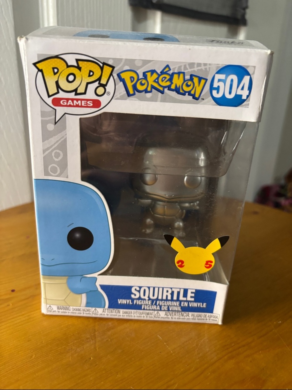 Funko Games Pokémon Squirtle #504 - Metallic Silver NWT